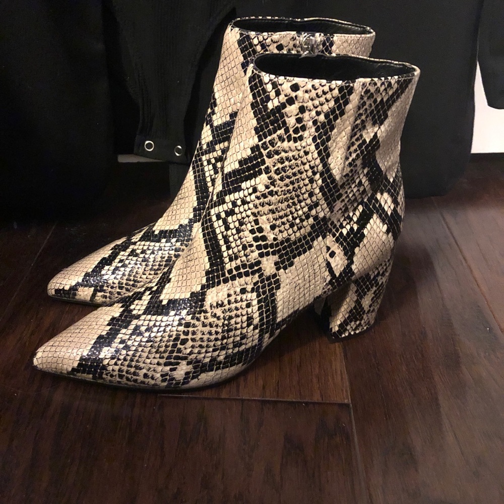 Marc Fisher snakeskin boots